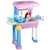 Little Hands Little Chef 2 in 1 Kitchen Set for Girls, Pretend Play Luggage Kitchen kit for Kids with Suitcase Trolley, Multi Co