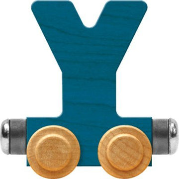 Maple Landmark Nametrains Bright Letter Car Y - Made In Usa (Blue)