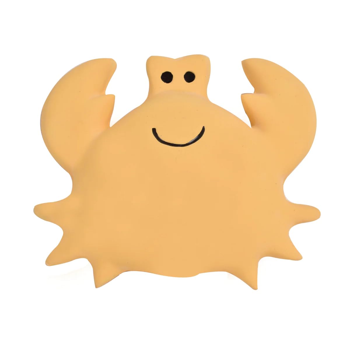 Tikiri Toys Ocean Buddies Crab Natural Rubber Rattle (Yellow)