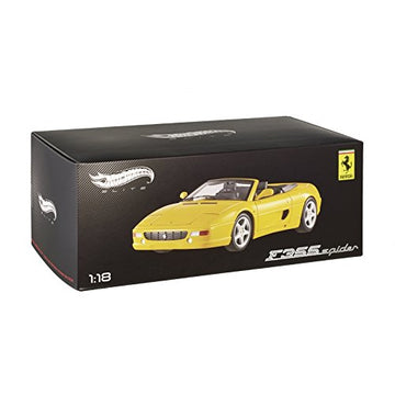Hot Wheels Bly35 Ferrari F355 Spider Convertible Yellow Elite Edition 1/18 Diecast Car Model By Hotwheels