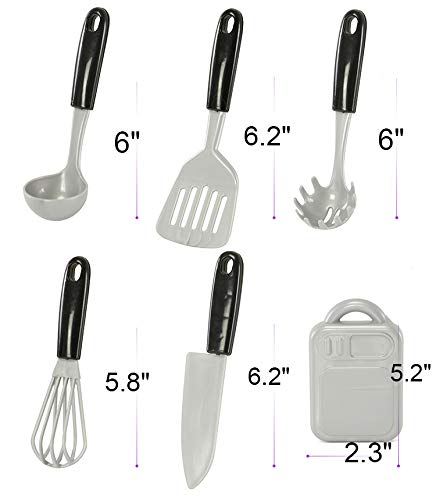 20 Pcs Kitchen Playsets, Omgod Play House Toy Breakfast Stove Pots Utensils And Pans Food Pretend Cookware Cooking Play Kitchen