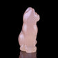 Rose Quartz 2.0Inch Cat Statue Feng Shui Crafts Natural Stone Carved Figurine Chakra Carving Stones Healing Reiki