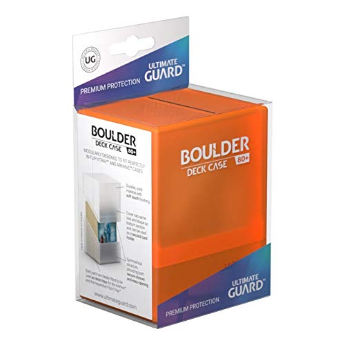 Ultimate Guard Boulder 80+, Deck Case For 80 Double-Sleeved Tcg Cards, Poppy Topaz, Secure & Durable Storage For Trading Card Games, Soft-Touch Finish