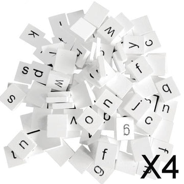 Enakshi 4x100 Pieces Wooden Puzzle Tiles Craft Alphabet Mixed Lowercase Cube Blocks|Crafts | MultiPurpose Craft Supplies | Craf