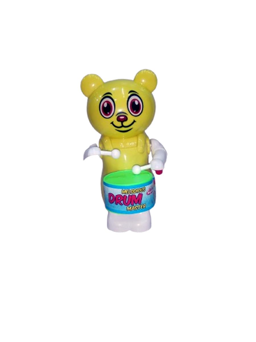 Negi Teddy Bear Melodious Drum Master For Kids Teddy Bear Key Operated Toy For Kids | Knock | Visual Training | Fine Motor Skill