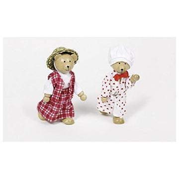 Goki Flexible Puppets Bears Benna & Bennoh With Wardrobe Doll, Multicolor (51914)