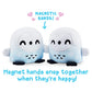 TeeTurtle - Plushmates - Magnetic Reversible Plushies that hold hands when happy - Snowy Owl - Huggable and Soft Sensory Fidget