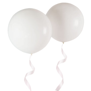 Oupking 36 Inch White Balloons Big Round Latex Balloon Giant Thick Balloons For Party Decorations Pack Of 10