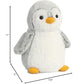 Aurora® Playful Pompom Penguin™ Stuffed Animal - Vibrant Companions - Endless Fun - Gray 11.5 Inches