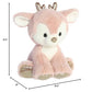 Aurora Festive Holiday Dashing Reindeer Stuffed Animal - Seasonal Cheer - Heartwarming Gifts - Rose Gold 13 Inches