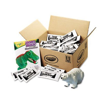 Crayola Model Magic Self-Hardening Modeling Compound, 75 1oz Pouches per Carton, White