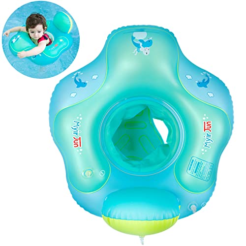 Myir Jun Baby Float, Inflatable Baby Pool Float Toddler Swimming Float Ring Children Waist Swim Baby Swimming Ring Kids Swim Tra