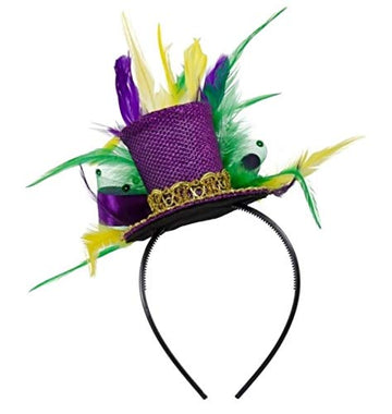 Mardi Grastop Hat Headband