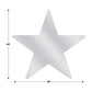 Beistle , 6 Piece Jumbo Foil Star Cutouts, 20 (Silver)