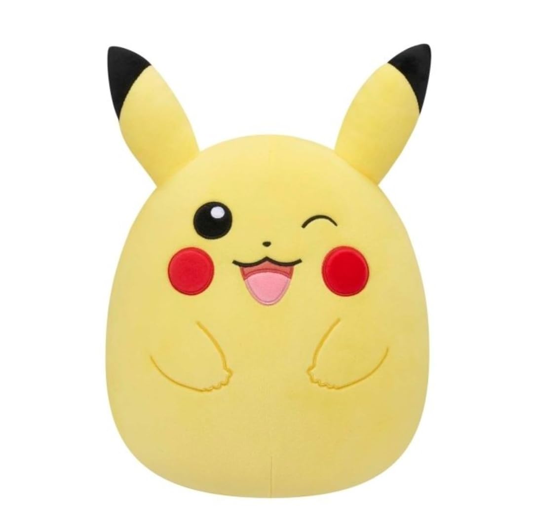 Squishmallows Pokemon Center limited availability 12-Inch Winking Pikachu Stuffed Animal Plush Toy (Winking Pikachu)
