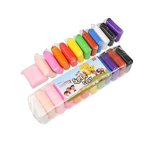 Soft Clay 12 Colors Pack For Kids | NonToxic Modeling Clay Set | Diy Art & Craft Kit | Creative Learning Toy