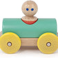 3 Piece Tegu Magnetic Racer Building Block Set, Teal Big Top