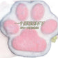 BABORUI Taba Squishy Toys Cat Paw, 5.5 Inch Furry Cat Paw Fufu Squishy Fidget Toys for Stress Relief, Big Silicone Squeeze Toys 