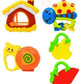 Globular Rattle Baby Toy Colorful Non Toxic Bpa Attractive Plastic Set 6 Month To 3 Year Shake & Grab Rattle And Soothing Teethe