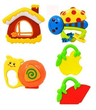 Globular Rattle Baby Toy Colorful Non Toxic Bpa Attractive Plastic Set 6 Month To 3 Year Shake & Grab Rattle And Soothing Teethe