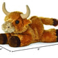 Aurora Adorable Mini Flopsie Toro Stuffed Animal - Playful Ease - Timeless Companions - Brown 8 Inches