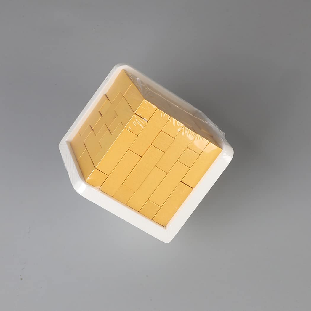 Wooden Brain Teaser Puzzle Cube Easter Basket Stuffers Wooden Puzzles T-Shaped Jigsaw Logic Puzzle Educational Toy For Kids And Adults By Ahyuan (Gold)