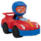 Blippi Mini Vehicle 2-Pack Bundle - Features Ice Cream Truck and Race Car, Each with a Toy Figure Seated Inside - Educational Ve