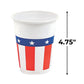 Patriotic Design Disposable Cups, Bulk 50 Pack - USA Fourth of July Party Supplies