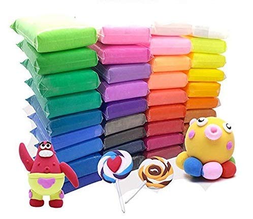 Firstly Traders 48 Air Dry Modelling Clay Plasticine Ultra Light Soft, Diy Educational Creative Gift For Kids/Pack Of 48 (4 Piec