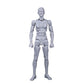 Souforce 1:12 Scale Male Figure Body 6In Flexible Grey Pocket Series Drawman Action Figure Doll Miniature Figure Collection