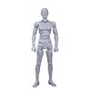 Souforce 1:12 Scale Male Figure Body 6In Flexible Grey Pocket Series Drawman Action Figure Doll Miniature Figure Collection