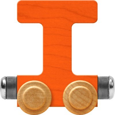 Maple Landmark NameTrains Bright Letter Car T - Made in USA (Orange)