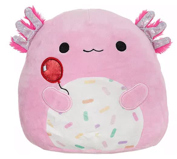 Squishmallows 8 Inch Plush Toy - Archie Axolotl with Balloon, Red, Soft Plush, Model CT6619