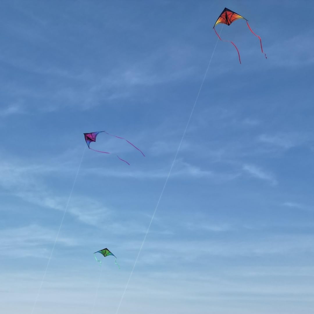 Yfafengs Delta Kites For Beginners & Kids - Easy Fly Large Outdoor Kite For Beach & Family Activities, Durable Delta Kites For K