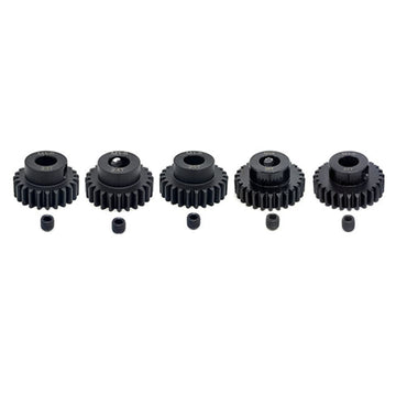 Kingval Replacement 5Pcs M1 8Mm 23T 24T 25T 26T 27T Steel Pinion Motor Gear Compatible With 1/5 Rc Car Brushed Brushless Motor