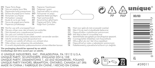 White Paper Party Bags, Pack Of 12 - Best For Any Occasion, Eco-Friendly And Stylish Alternative To Plastic, Perfect For Gifts A