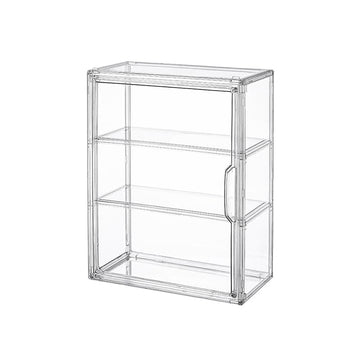 BOHOIDEE Acrylic 3-Tier Clear Display Case, Wall-Mounted Dustproof Organizer for Action Figures, Model 868-A