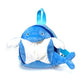 Fiesta Toys Blue Dolphin Plush Backpack - Small Size, Model A38767