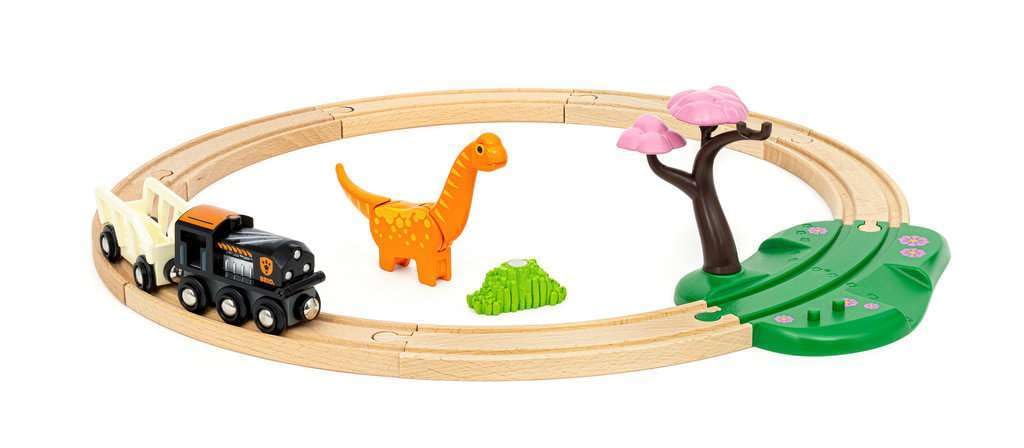 BRIO World - 36098 Dinosaur Circle Set | Toy Train for Kids Aged 3 Years Up