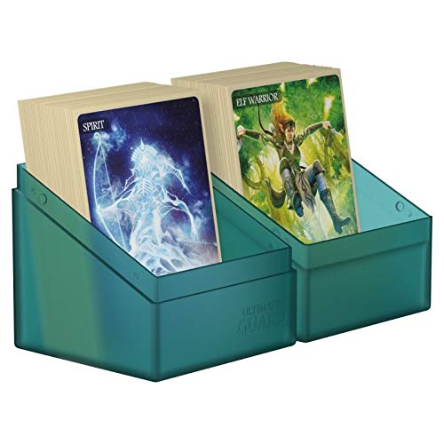 Ultimate Guard Boulder 100+ Classic, Deck Case For 100 Double-Sleeved Tcg Cards, Malachite, Secure & Durable Storage For Trading Card Games, Soft-Touch Finish