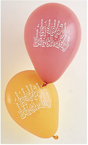 Happy Birthday' Latex Balloons, 15 Count - Vibrant Blue & Orange Premium Balloons, Ideal For Celebrations & Party Decorations
