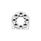 Tamiya 300053666 Tt 01/DF Alu Motor Holder