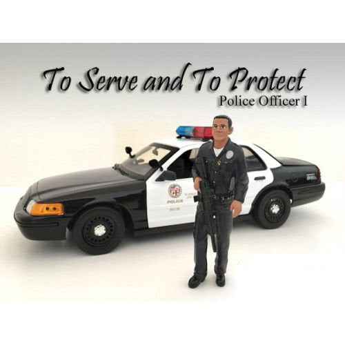 American Diorama Police Officer I Figure for 1:18 Scale Models 24011