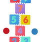 Hopscotch Playmat Foam Interlocking Puzzle Floor Mat - 10 Large Number Tiles (12' By 12' Square Blocks)