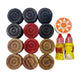 Pam Herbals Professional Carrom Board Game Junior Wooden 6Mm Coins, Set Of 24 Coins With 1 Striker & 2 Disco Carrom Powder Inclu