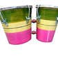 Sharma Musical Store Wooden Bongo Drum (Multicolor)