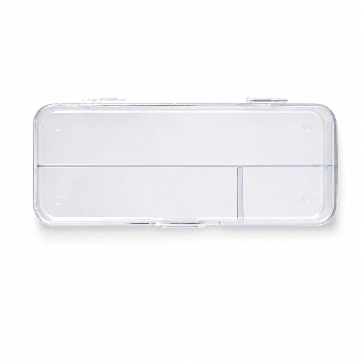 QIPS Transparent Pencil Box for Kids | Exam Safe Clear Plastic Pencil Case with Divider & Secure Lock | School Stationery Storag