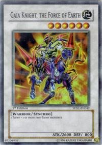 Yu-Gi-Oh! - Gaia Knight, The Force Of Earth (5Ds1-En042) - 5Ds Starter Deck - 1St Edition - Super Rare