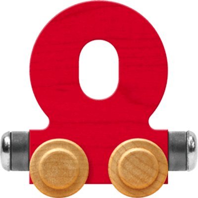 Maple Landmark NameTrains Bright Letter Car O - Made in USA (Red)