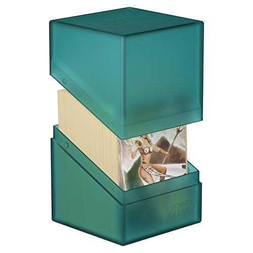 Ultimate Guard Boulder 100+ Classic, Deck Case For 100 Double-Sleeved Tcg Cards, Malachite, Secure & Durable Storage For Trading Card Games, Soft-Touch Finish
